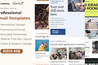 design professional mailchimp and klaviyo email templates