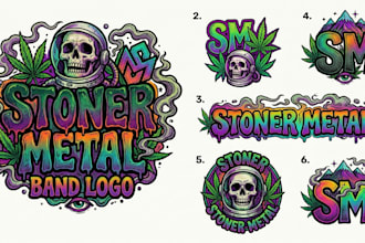 create a dark gothic rock logo