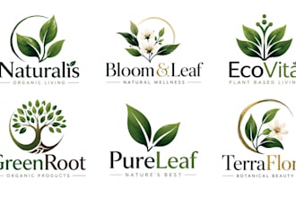 design a professional, plant, leaf, floral, organic, nature, eco botanical logo