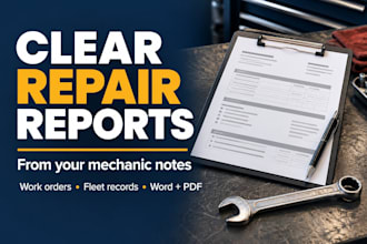 turn mechanic notes into clear repair reports and work orders