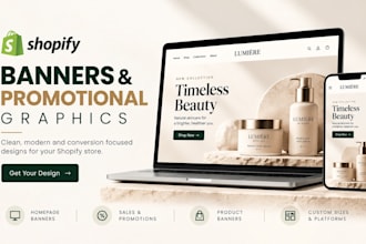 design shopify banners and promotional graphics