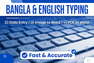 do bangla english typing and data entry