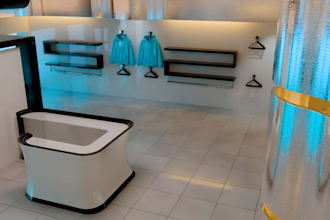 modern clothing store design,3d interior basement, commercial property extension