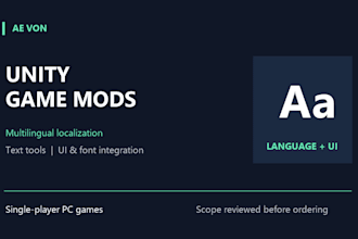 create authorized single player game mods and custom tools