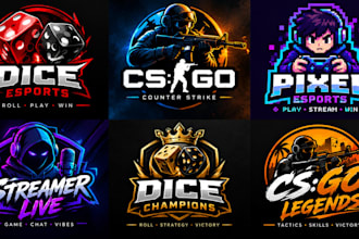 design a professional dice, csgo, pixel art, streamer logo