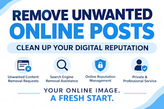remove your posts online for you, erase your online reputation