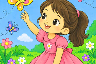 children story book illustration children story