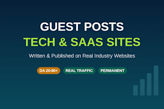 write and publish guest posts on tech and saas websites