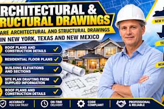 prepare architectural structural drawing in new york, texas and new mexico