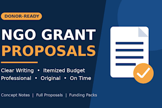write a winning ngo grant proposal for donor funding
