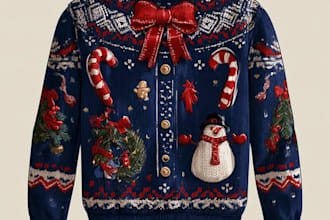 create ugly christmas sweater design