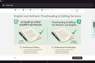 proffesionally proofread and edit your english and amharic documents