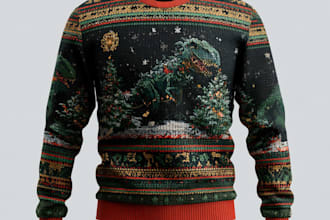 design christmas ugly sweater t shirt