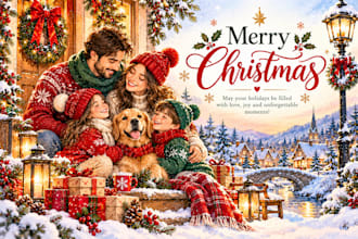 design a christmas holiday card