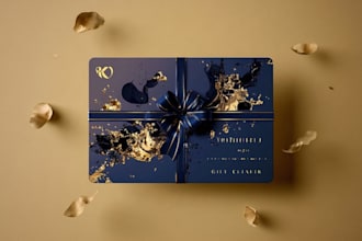 design gift card, gift voucher, loyalty card, coupons