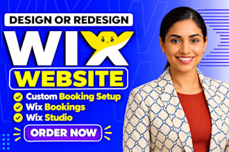 design wix website, booking website, wix online appointment website, wix studio