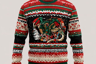 create ugly christmas sweater and sweatshirt design