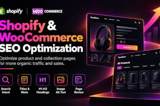 optimize ecommerce SEO for shopify and woocommerce stores
