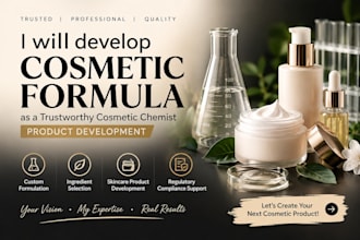 develop cosmetic formula as a trustworthy cosmetic chemist product development
