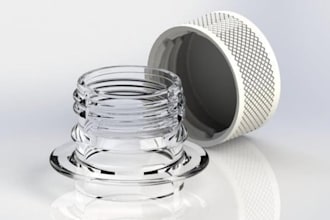 design custom bottle caps, screw caps, threaded closures and plastic lids cad