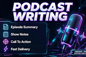 write SEO show notes, timestamps, summaries for podcast