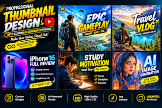 design eyecatching youtube thumbnails