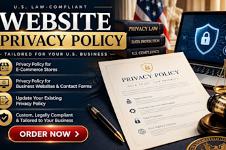 draft a specialized US privacy policy for your ecommerce store websites