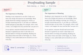 proofread your english text for grammar and spelling