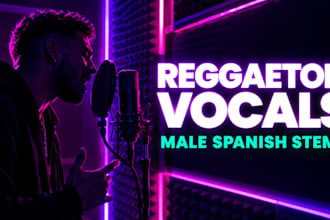 record energetic male spanish vocals for reggaeton and pop urbano latin singer