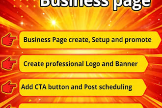 create and setup professional  facebook business page with branding