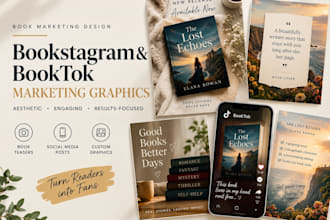 design aesthetic bookstagram and booktok marketing graphics