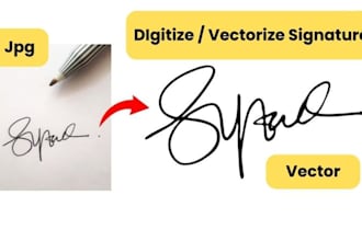 digitize signature and do manual vector tracing