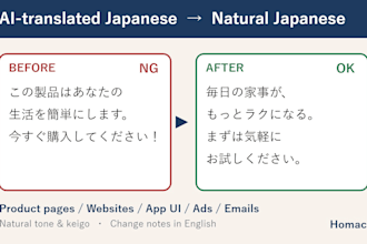 proofread and localize your ai translated japanese into natural japanese