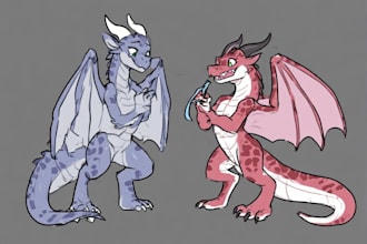 draw furry or scalie art of your character