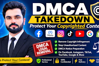 send dmca notice facebook youtube tiktok instagram