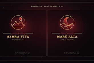design a simple text logo