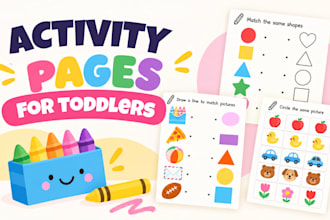 design printable activity pages for toddlers and preschoolers