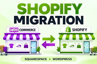 clone migrate woocommerce to shopify, squarespace to shopify wordpress migration