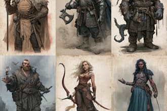 draw your fantasy heroes and original characters