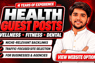 provide high authority health guest posts and wellness SEO backlinks