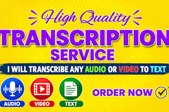 transcribe audio or video, do english and urdu transcription