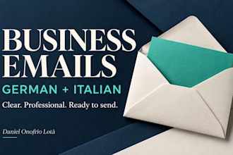 write professional business emails in german or italian