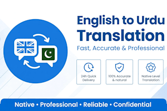 translate english story book to urdu human translation