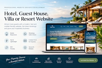 build a hotel, guest house, villa, or resort website
