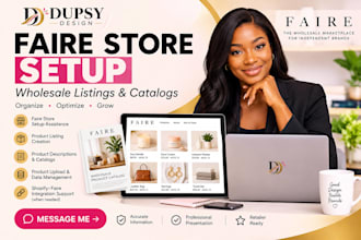 set up your faire store and create wholesale product listings