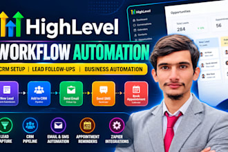 set up gohighlevel workflows and follow up automation