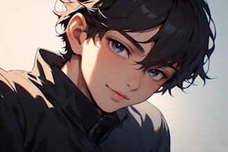 design cute anime avatars and cartoon characters