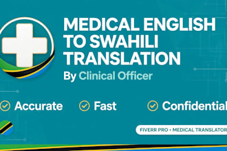 translate english to swahili medical documents