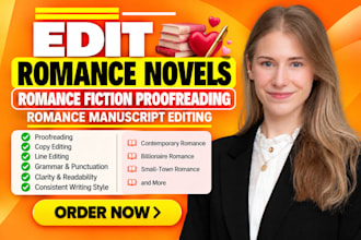 edit romance novels, romance fiction proofreading, romance manuscript editing