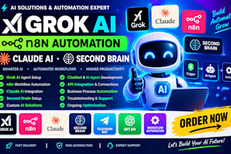 setup grok ai n8n ai claude automation secondbrain